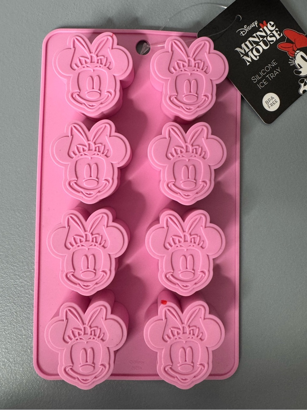 Disney Pink Minnie Mouse face shaped Silicone Ice Mold Tray cute
